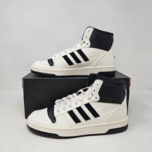 adidas White and Black High-Top Athletic Sneakers